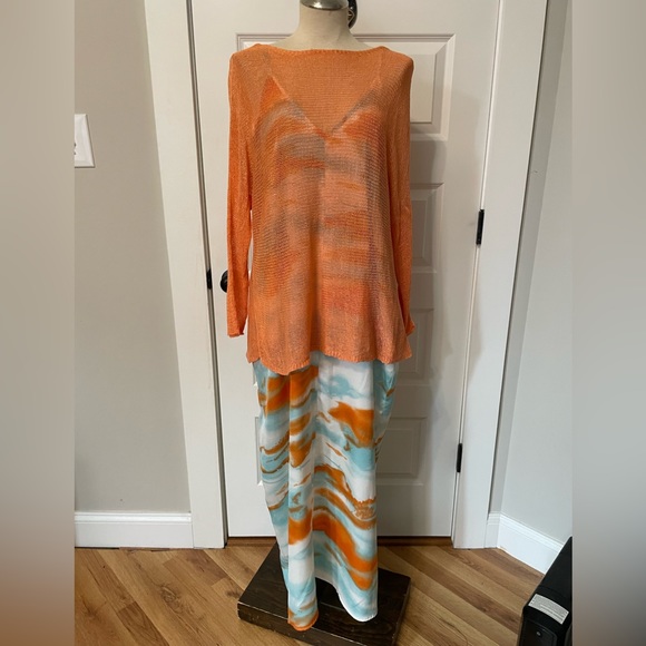 Silky watercolor maxi w/ pockets - Picture 9 of 9